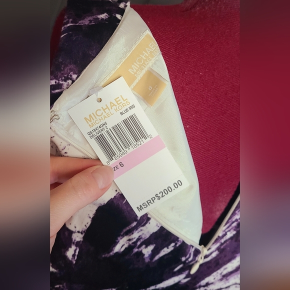 Purple paint print michael kors dress - Picture 3 of 6